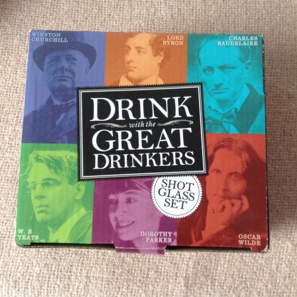 Drink with Great Drinkers Shot Glass Set **New in Box** - Picture 9 of 12